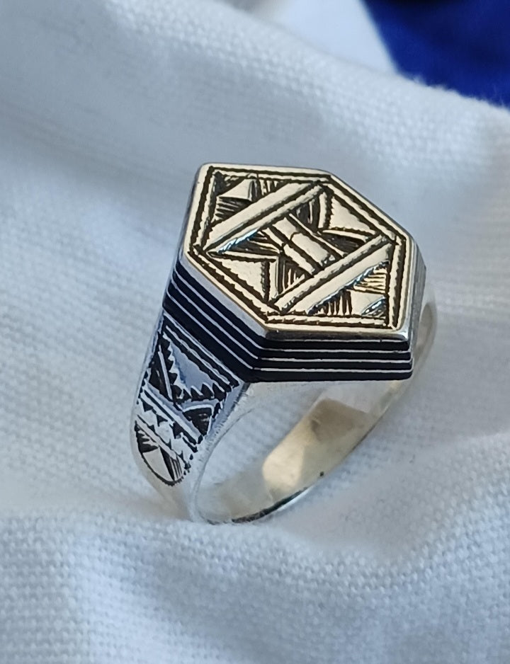 Bague touareg en argent massif