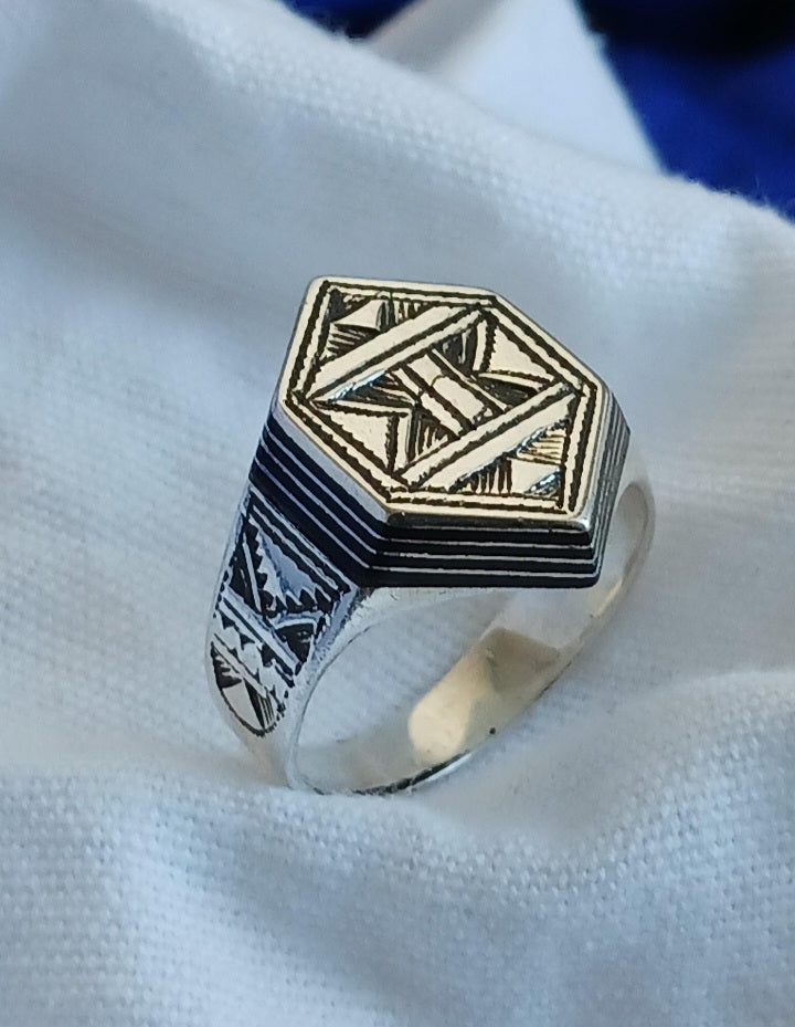 Bague touareg en argent massif