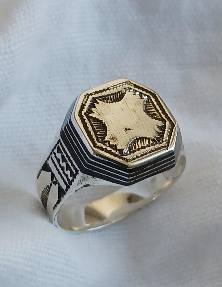 Bague touareg en argent massif