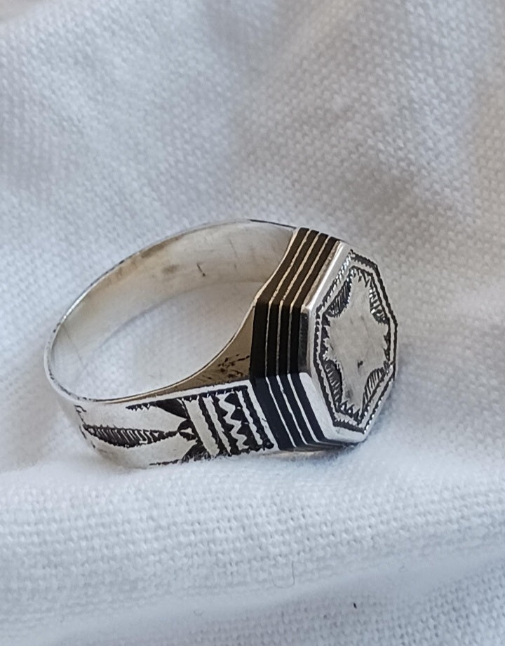 Bague touareg en argent massif