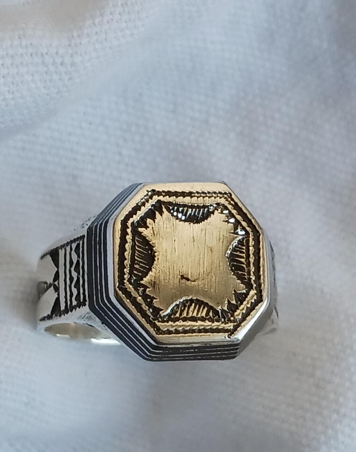 Bague touareg en argent massif
