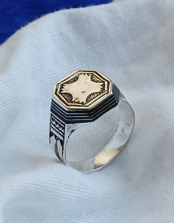 Bague touareg en argent massif