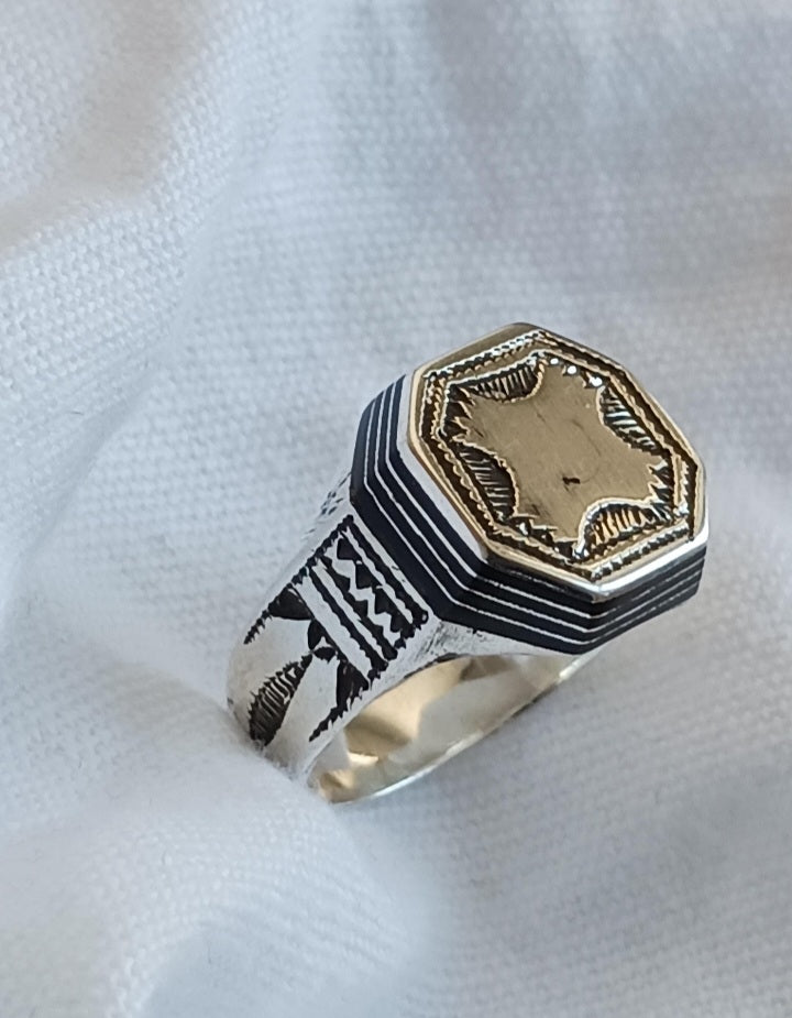 Bague touareg en argent massif