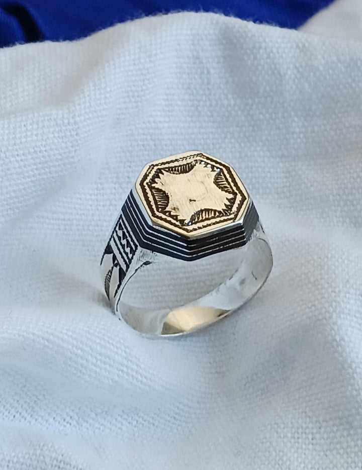 Bague touareg en argent massif