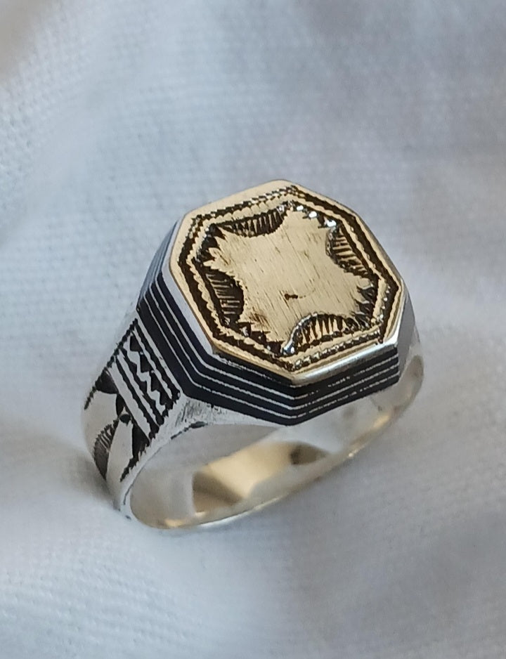 Bague touareg en argent massif