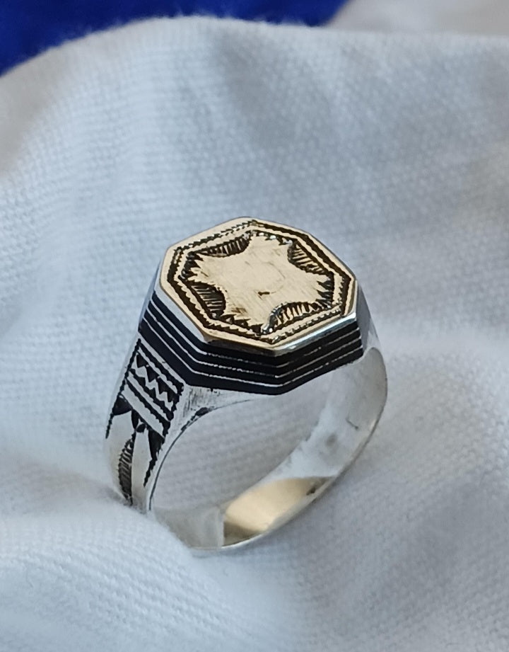 Bague touareg en argent massif