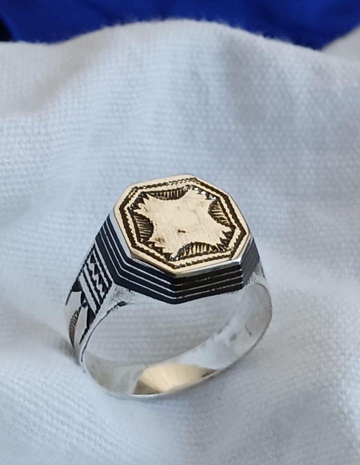 Bague touareg en argent massif