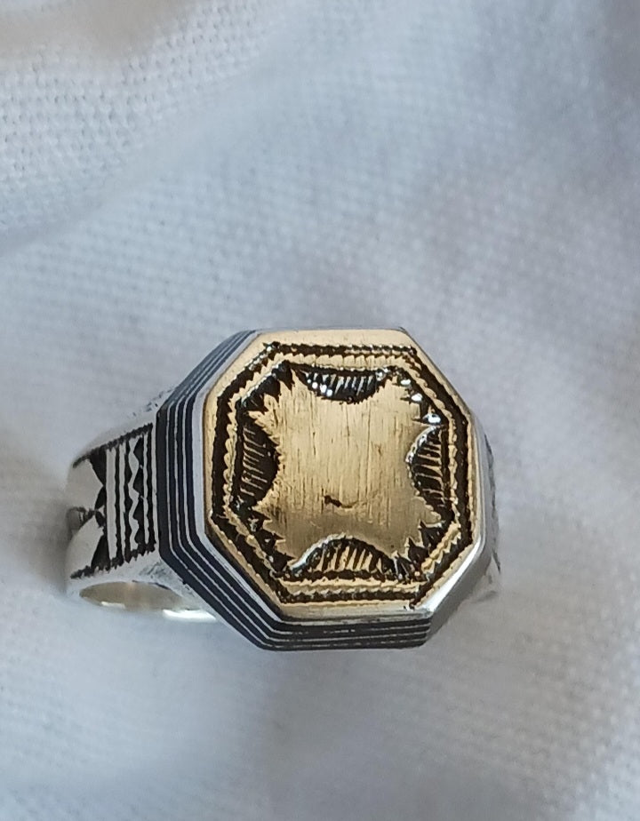Bague touareg en argent massif