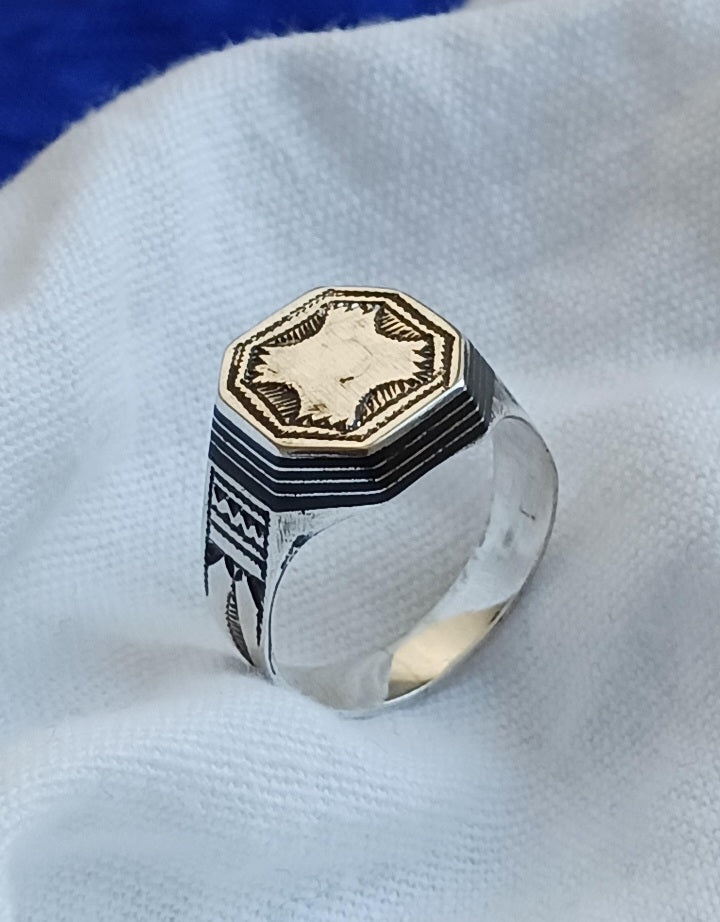 Bague touareg en argent massif