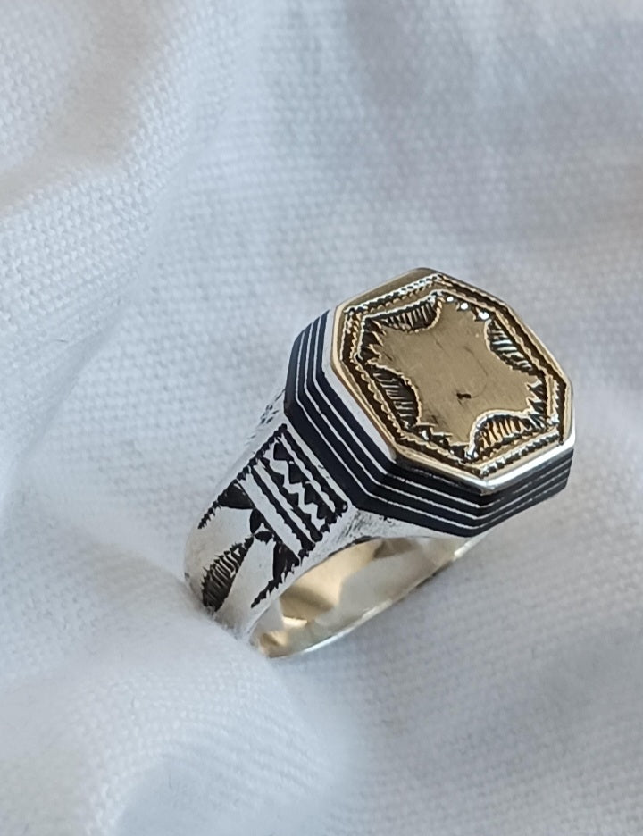 Bague touareg en argent massif