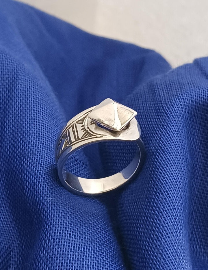 Bague touareg en argent massif