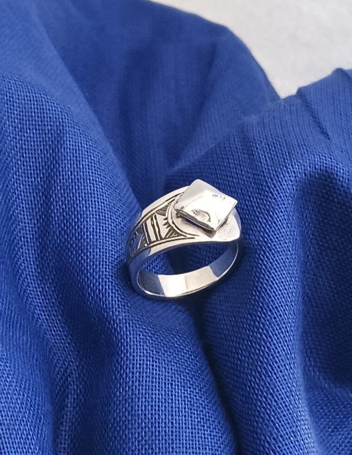 Bague touareg en argent massif