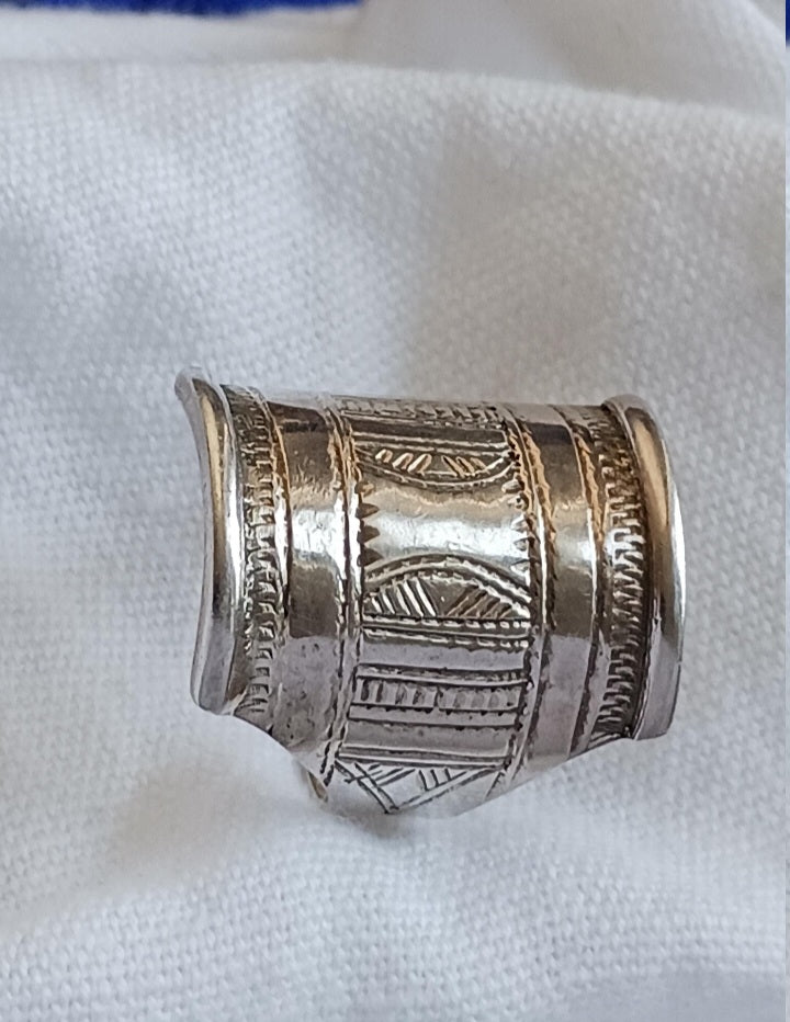 Bague touareg en argent massif