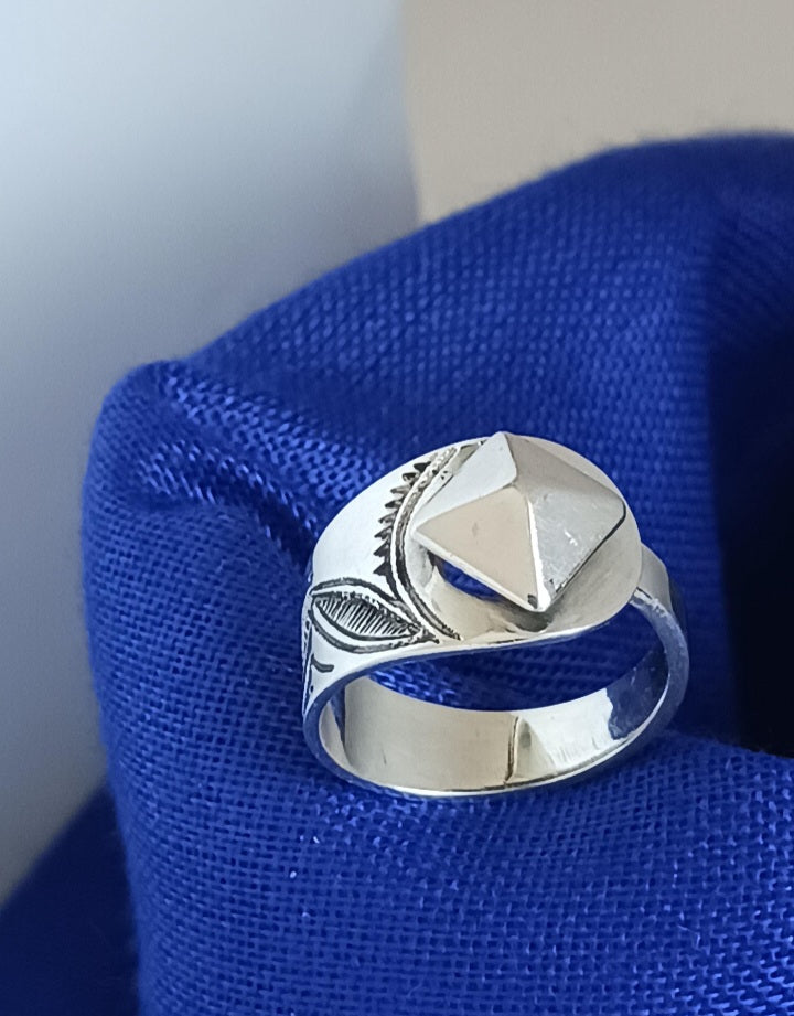 Bague touareg en argent massif