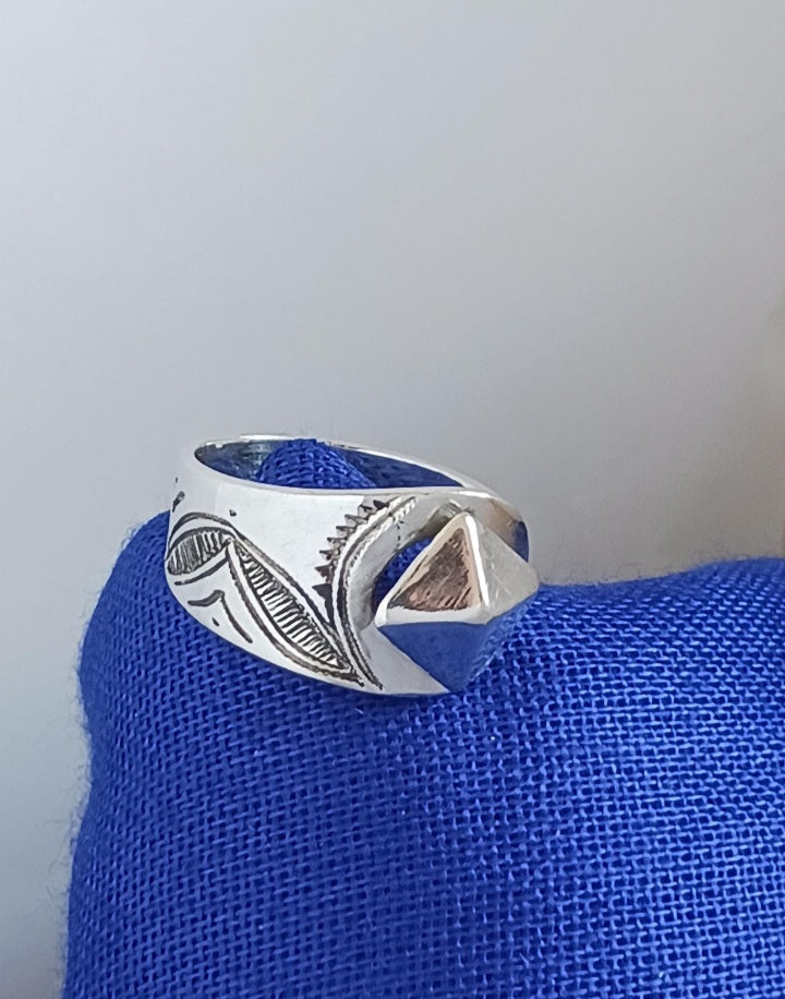 Bague touareg en argent massif