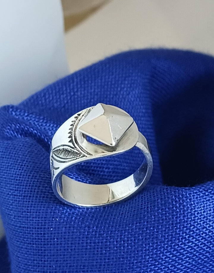 Bague touareg en argent massif