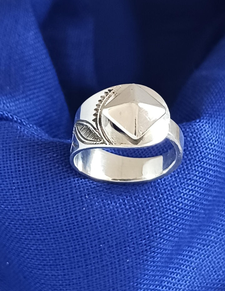 Bague touareg en argent massif