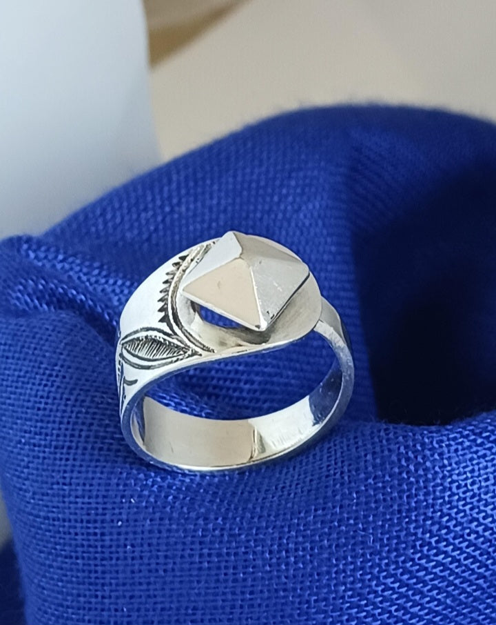 Bague touareg en argent massif