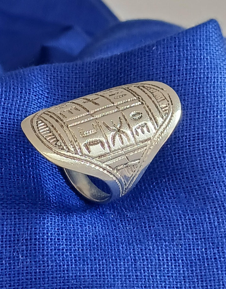 Bague touareg en argent massif