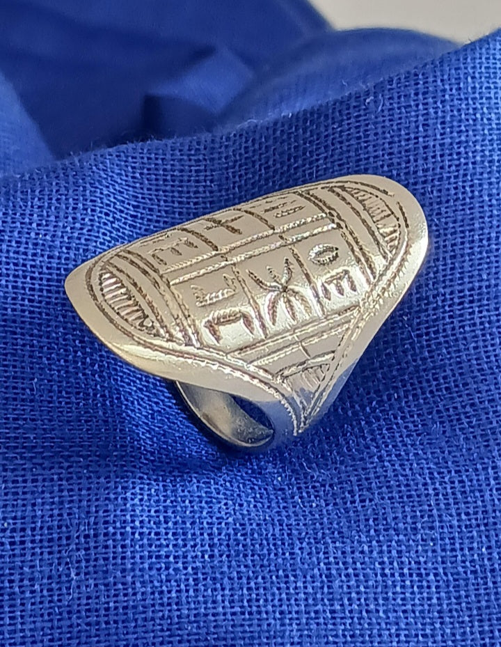 Bague touareg en argent massif