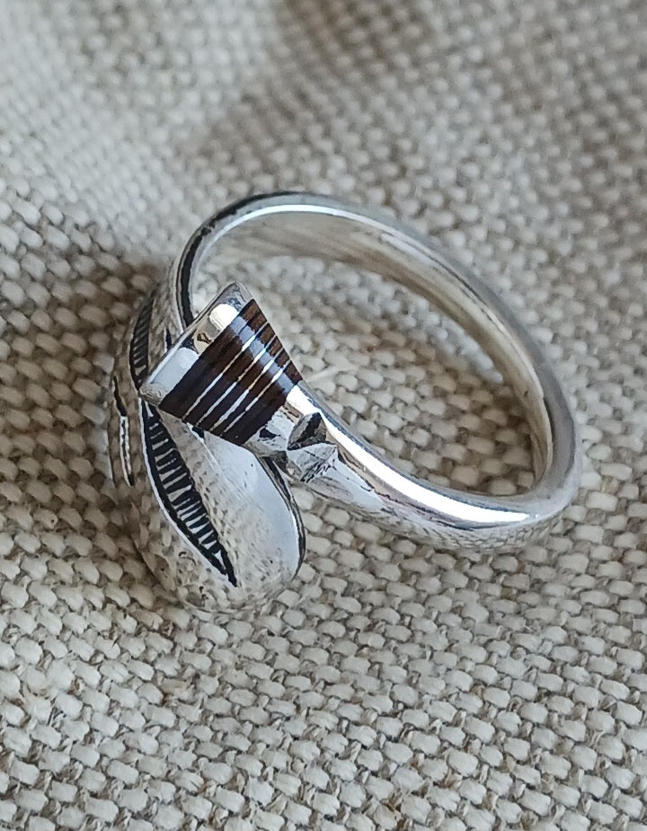 Bague touareg en argent massif