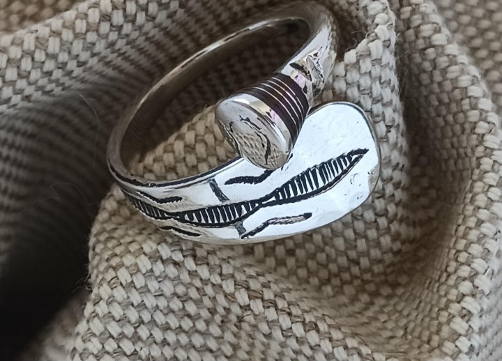 Bague touareg en argent massif