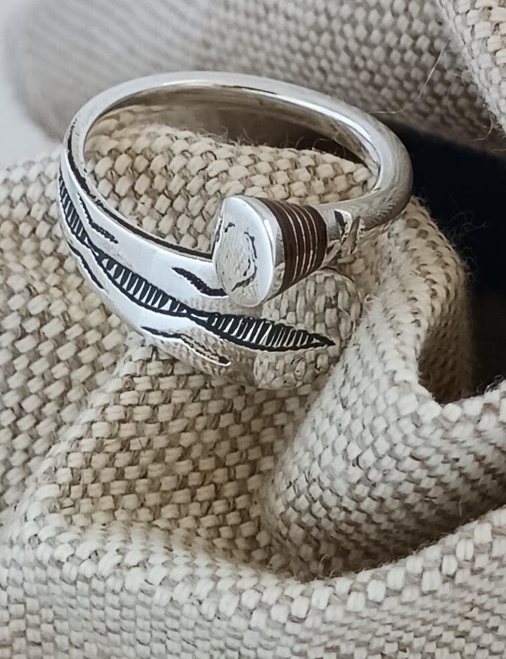 Bague touareg en argent massif
