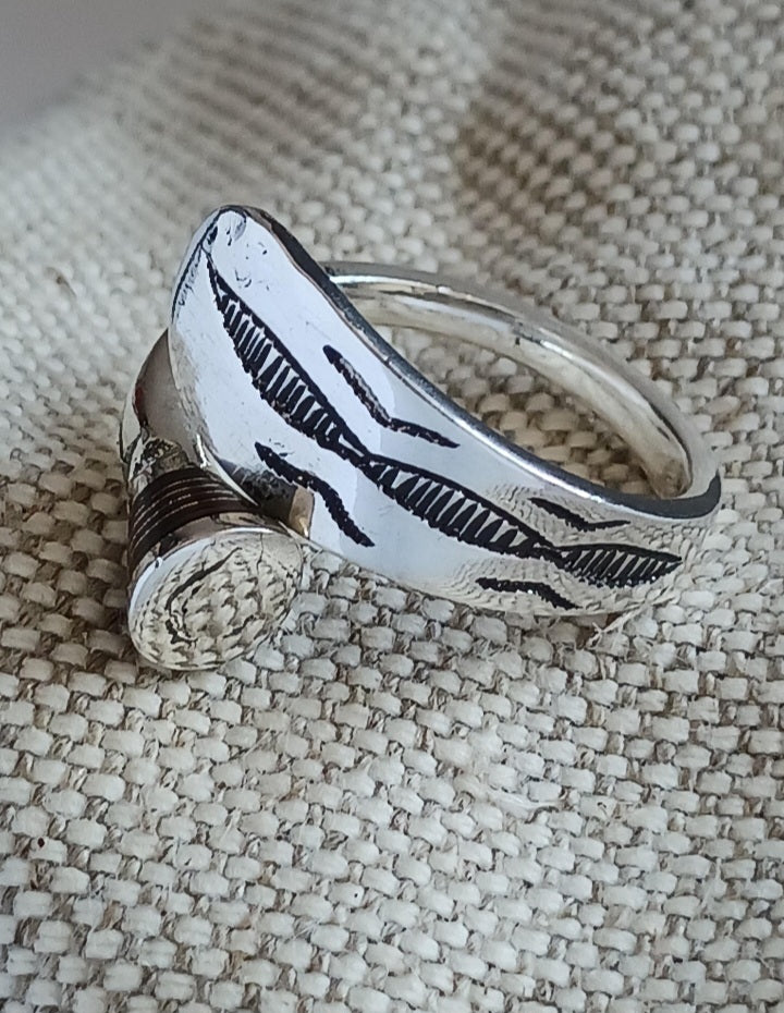 Bague touareg en argent massif