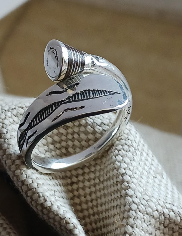 Bague touareg en argent massif
