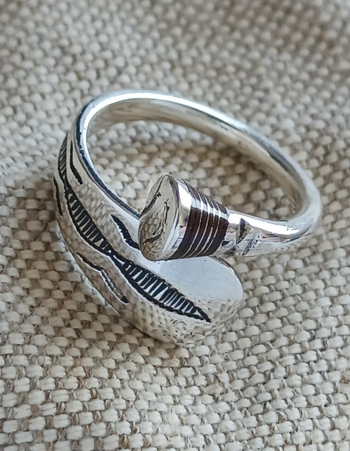 Bague touareg en argent massif