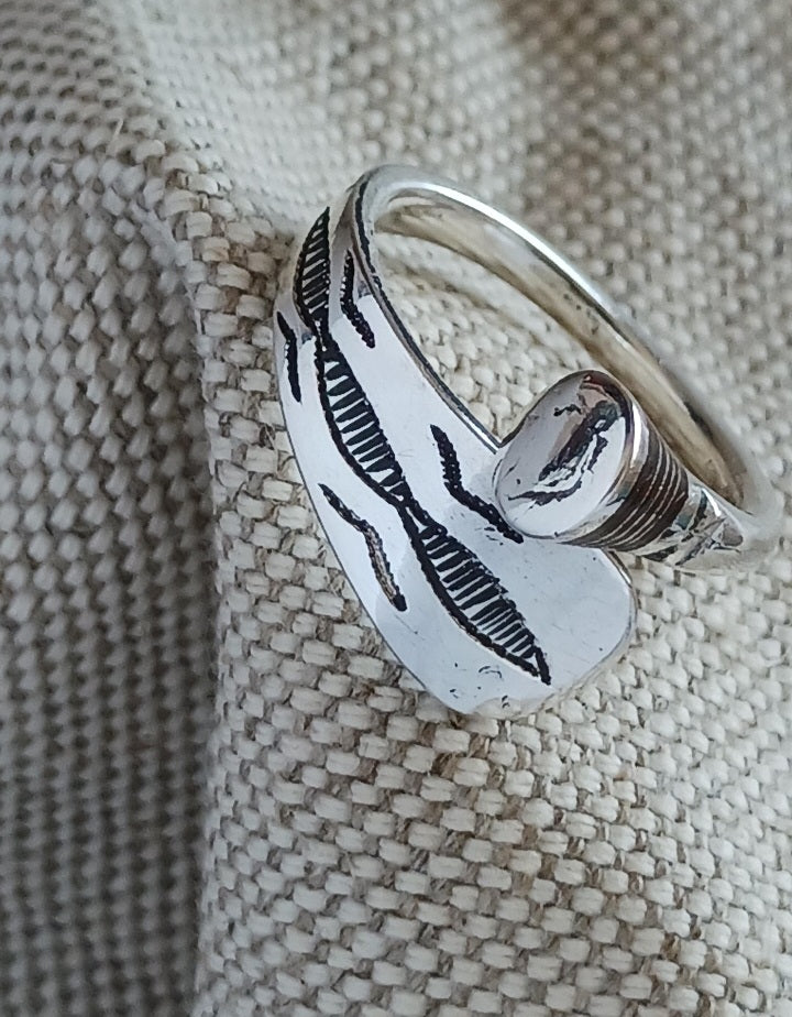 Bague touareg en argent massif