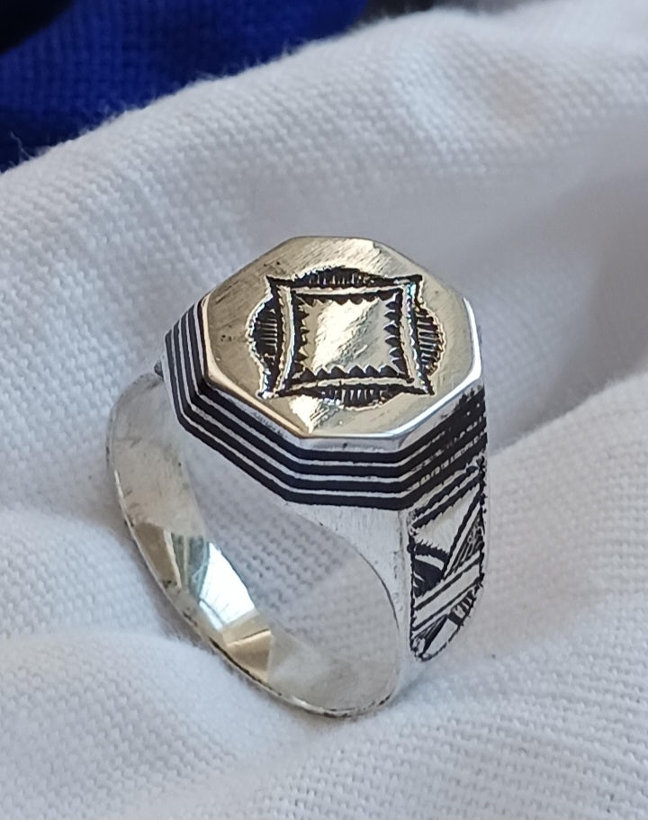 Bague touareg en argent massif