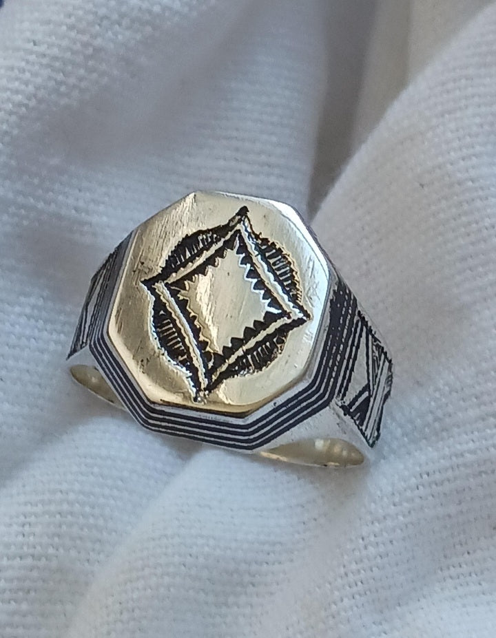 Bague touareg en argent massif