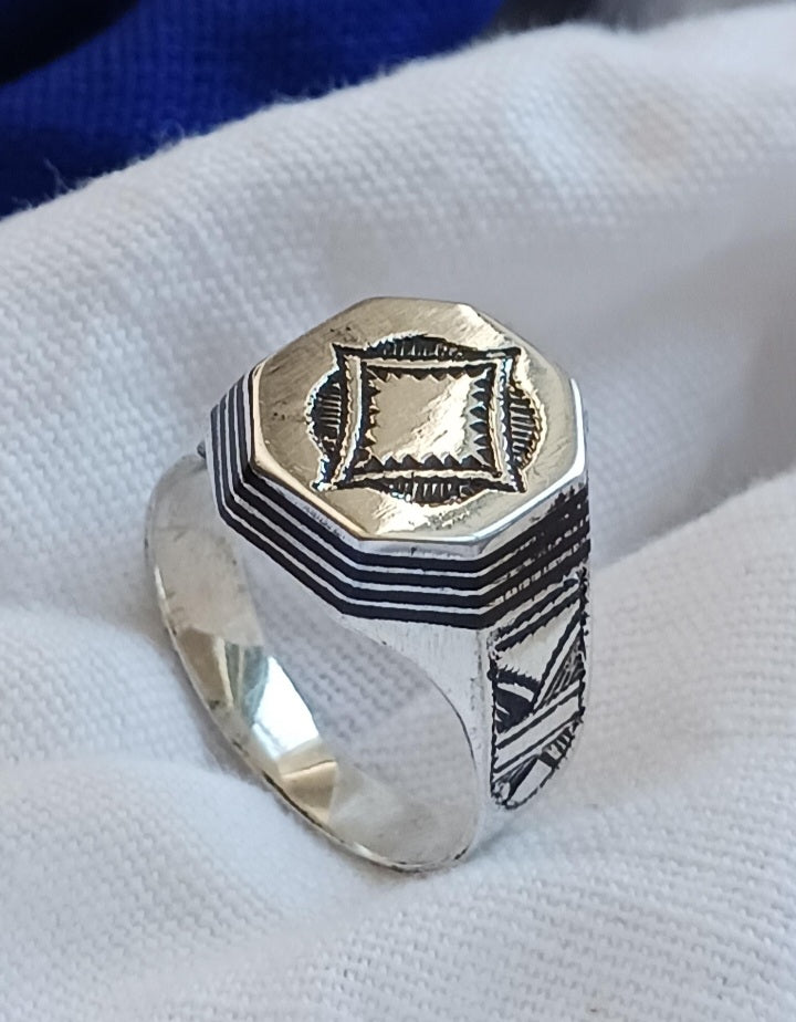 Bague touareg en argent massif