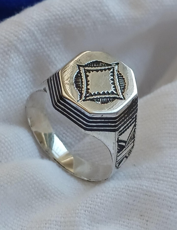Bague touareg en argent massif