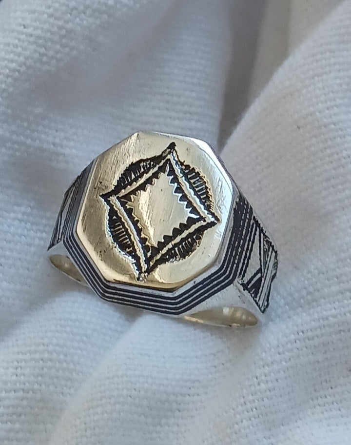Bague touareg en argent massif