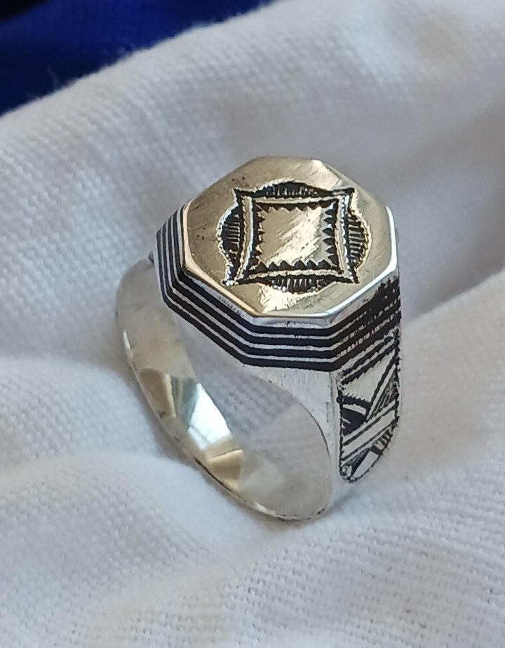 Bague touareg en argent massif