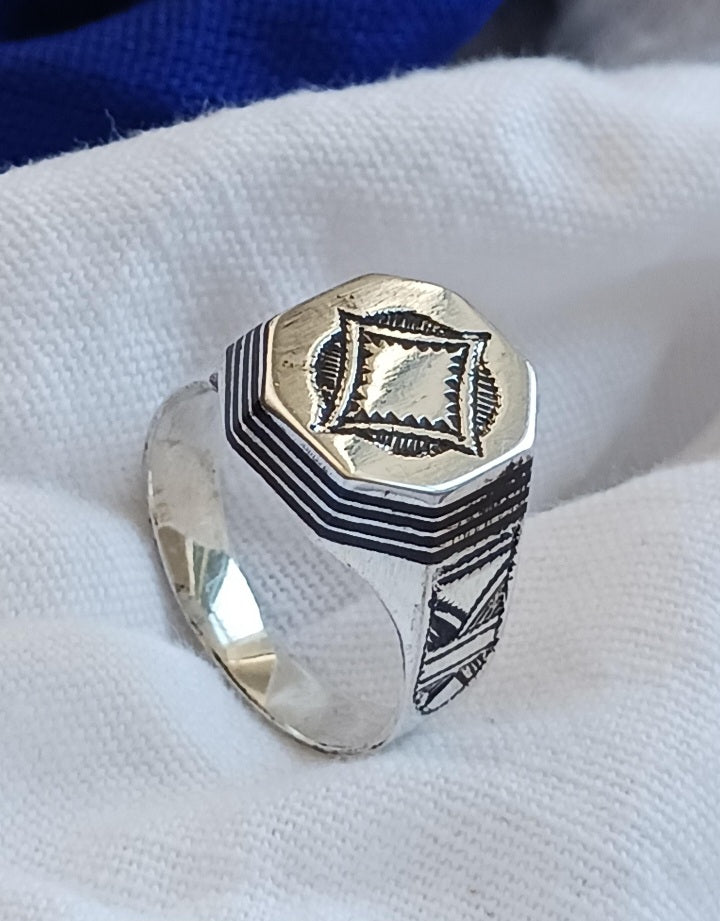 Bague touareg en argent massif