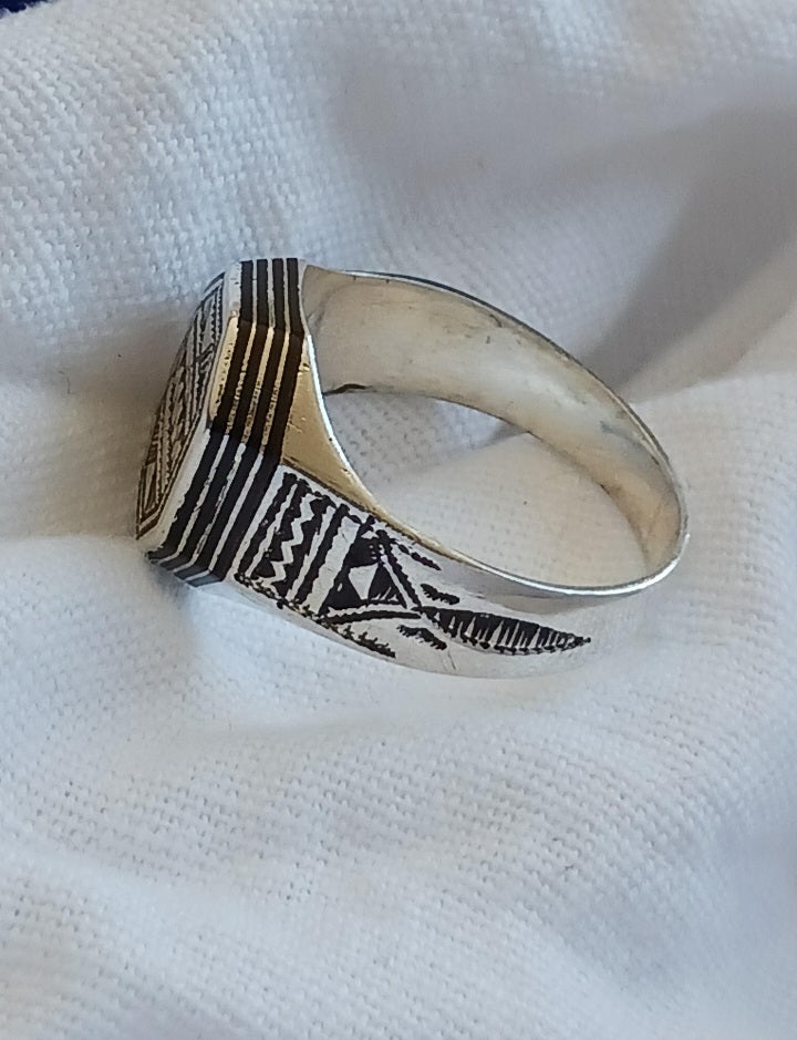 Bague touareg en argent massif