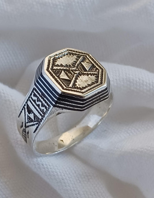 Bague touareg en argent massif
