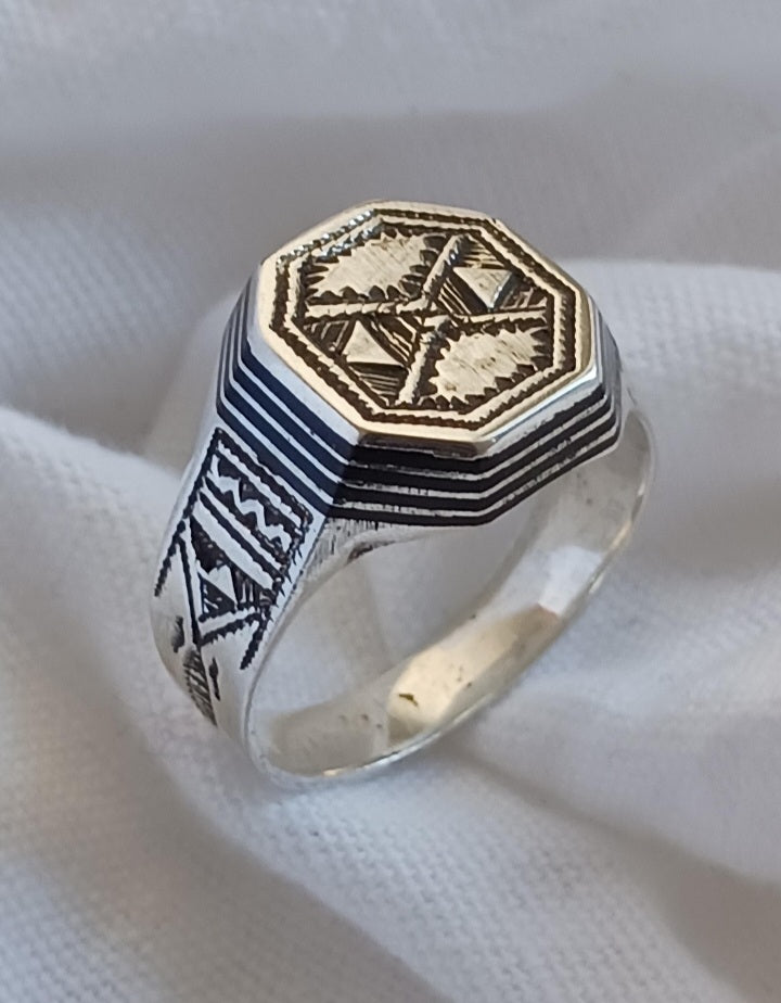 Bague touareg en argent massif