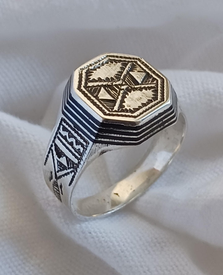 Bague touareg en argent massif
