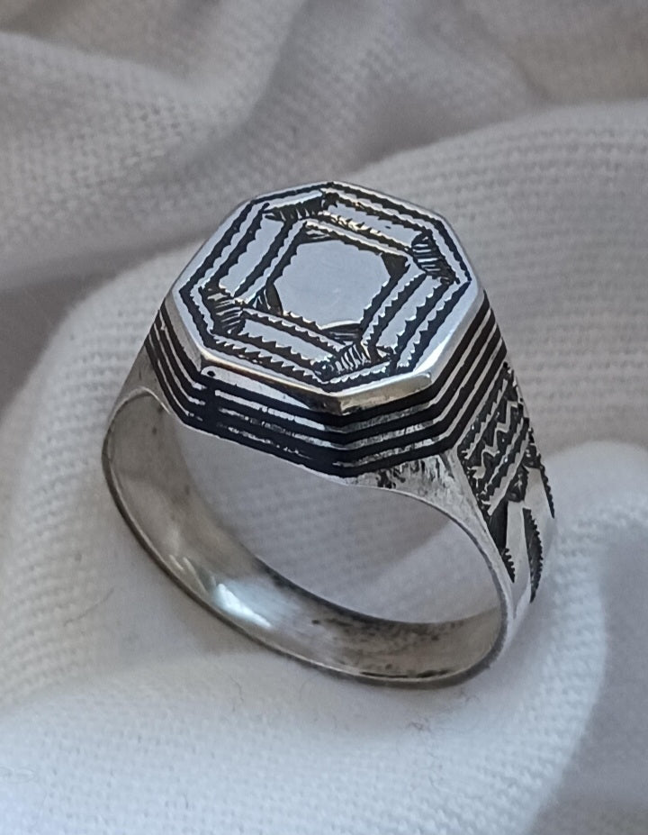 Bague touareg en argent massif