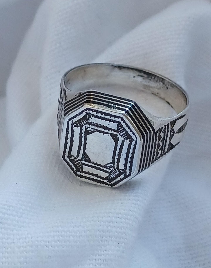 Bague touareg en argent massif