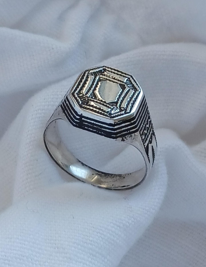 Bague touareg en argent massif