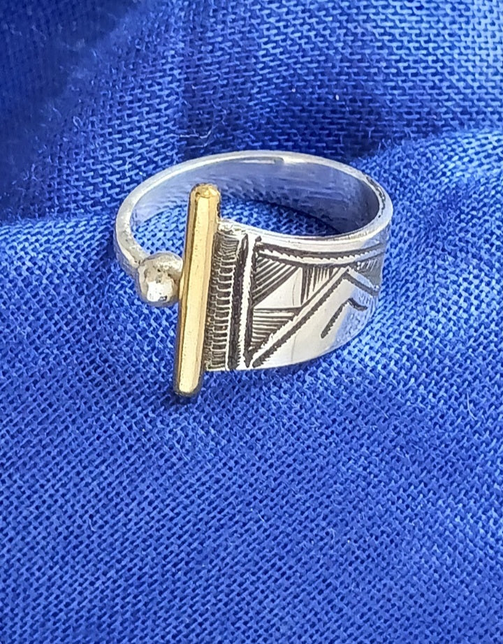 Bague touareg en argent massif
