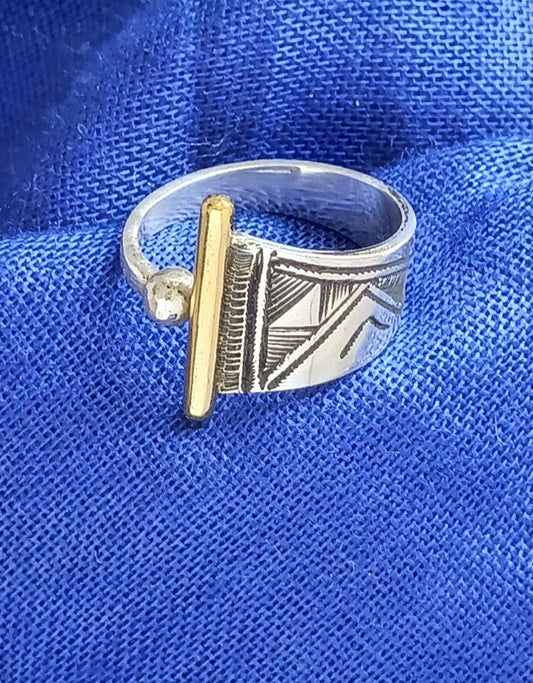 Bague touareg en argent massif