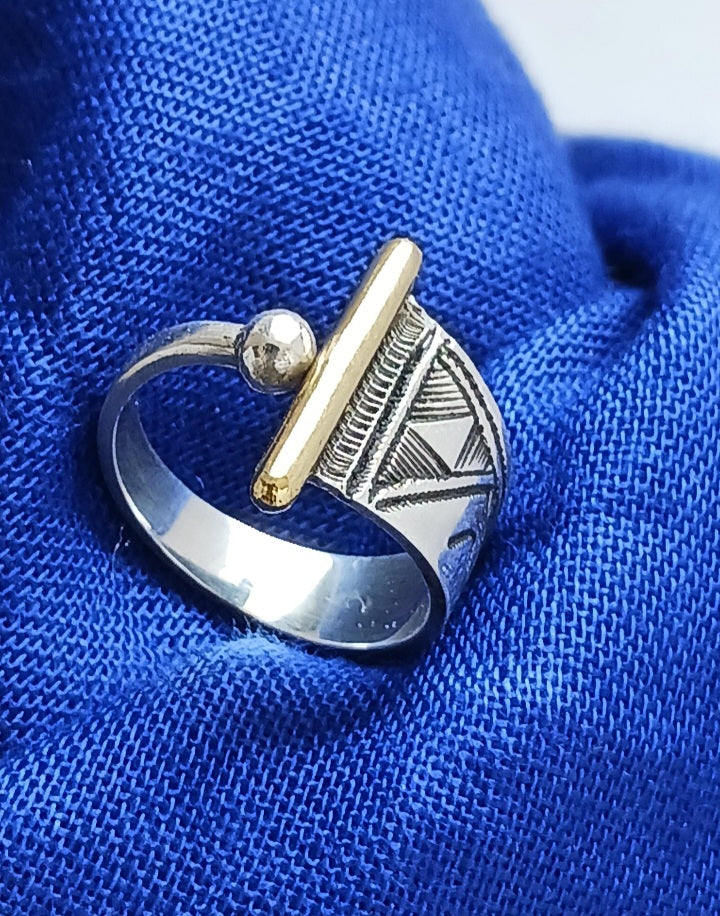 Bague touareg en argent massif