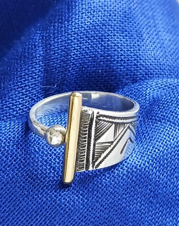 Bague touareg en argent massif