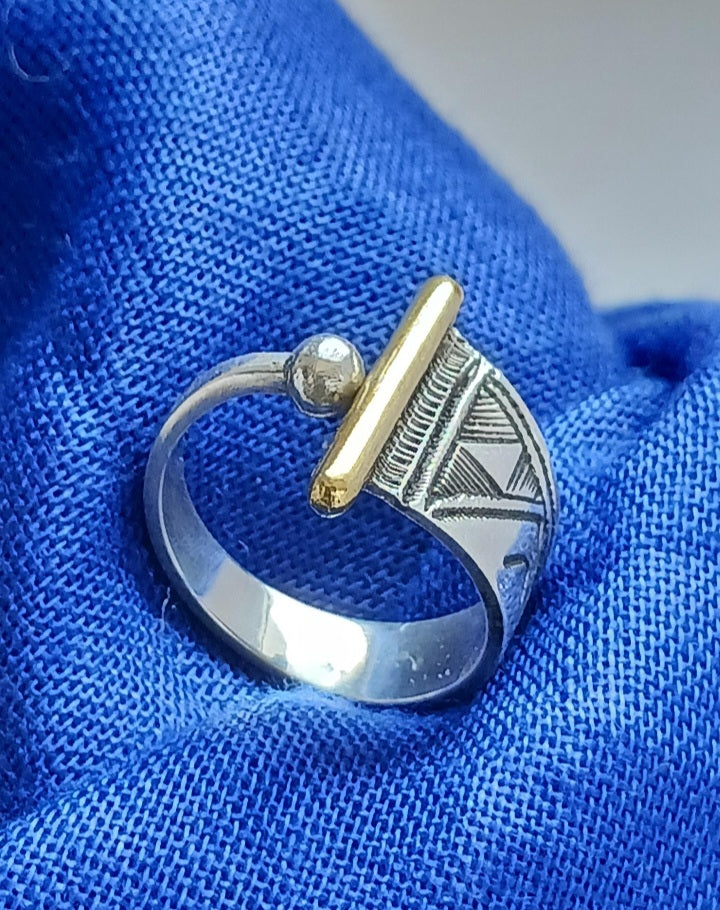 Bague touareg en argent massif